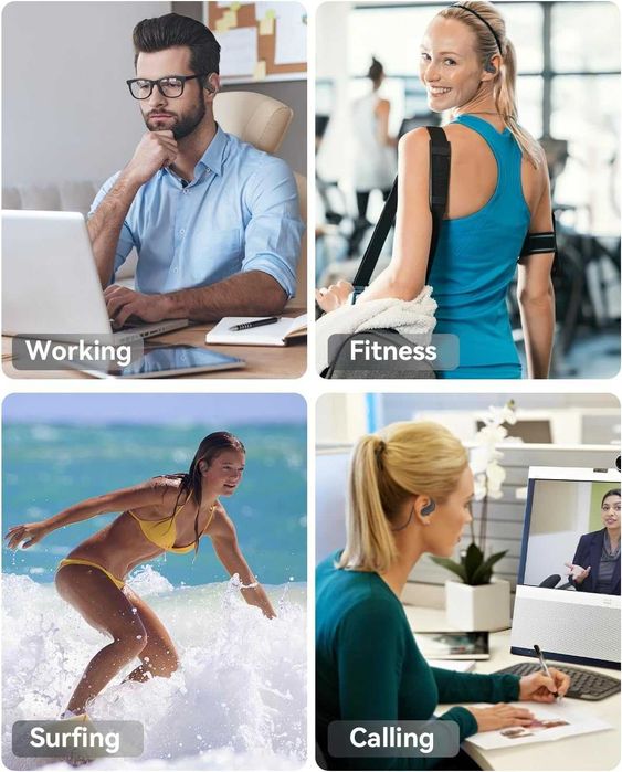 SANOTO Căști In-Ear pentru Înot, Bluetooth 5.4, MP3 Player 8GB, IPX8