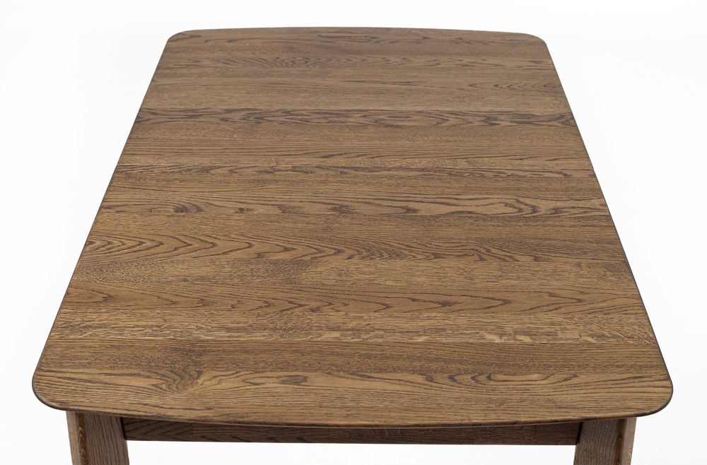 Masa lemn de stejar extensibila, MARY, fumuriu, 120-160 x 80 cm