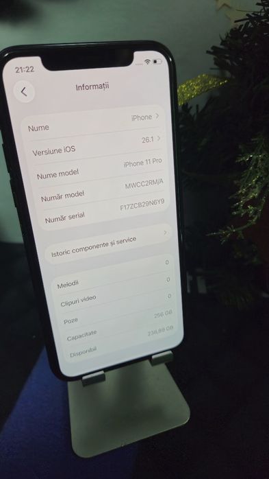 iPhone 11 PRO 256 GB Baterie Noua:100%.Preṭ fix!