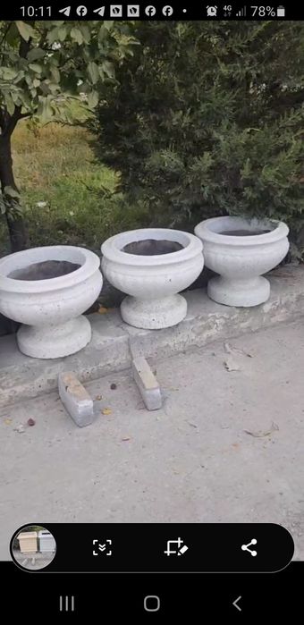 Вазон, кашпо, гул тувак, горшок, цветочницы бетонные