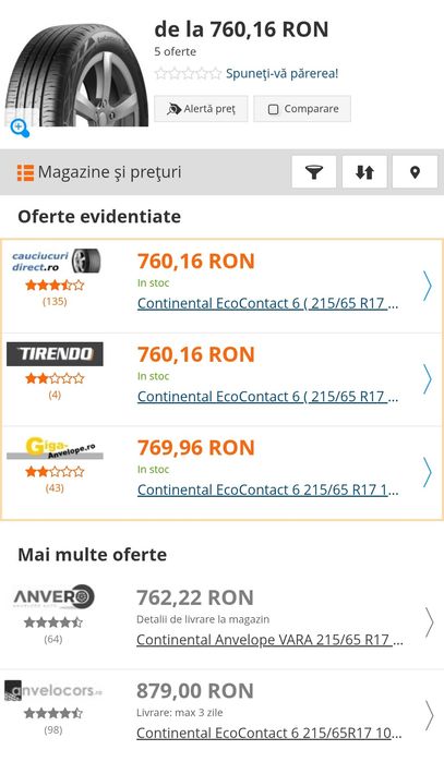 Anvelope Continental EcoContact 6 215/65 R17 103 V XL