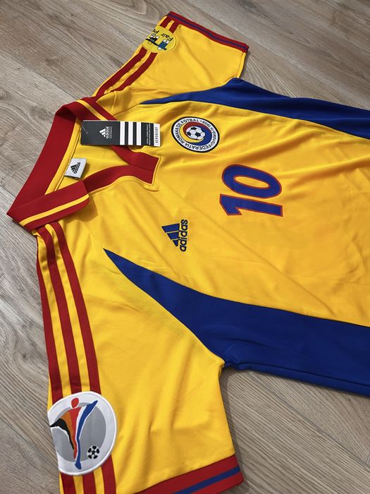 Tricou de fl nationala Romaniei Euro 2000 Hagi 10 Adidas marime L nou