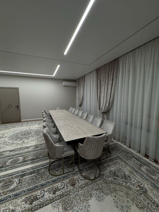 Үлкен дастархан стол + орындықтар