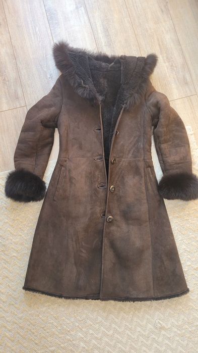 Cojoc cu gluga, piele naturala