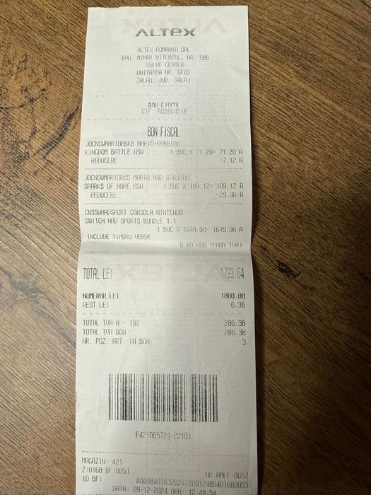 Nintendo switch nou cu 5 jocuri !