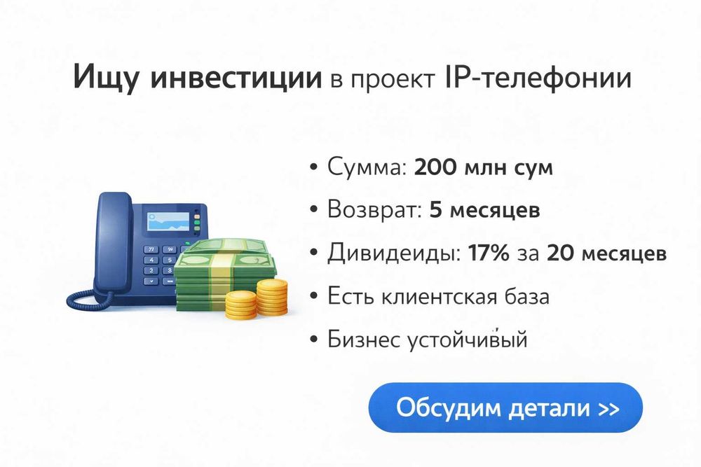 Ищу инвестиции в проект IP-телефонии