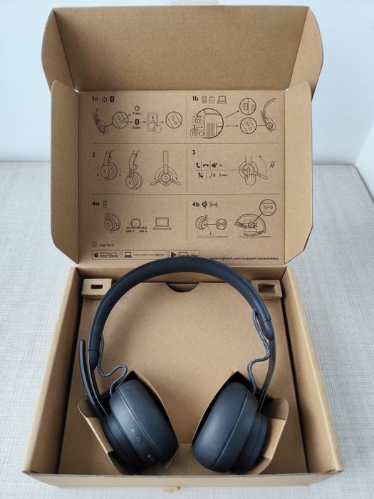 Casti Logitech MS Teams Zone Wireless, Bluetooth, Gri