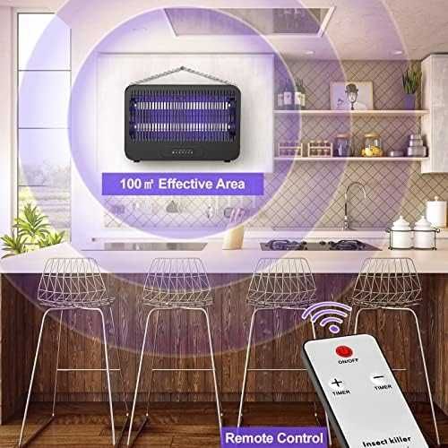 Нов Унищожител на насекоми FethFire Fly Zapper, 4000V, Двустранна UV Лампа