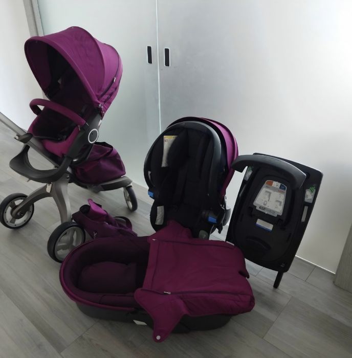 Stokke Xplory V4 3 în 1 – Magenta / Plum