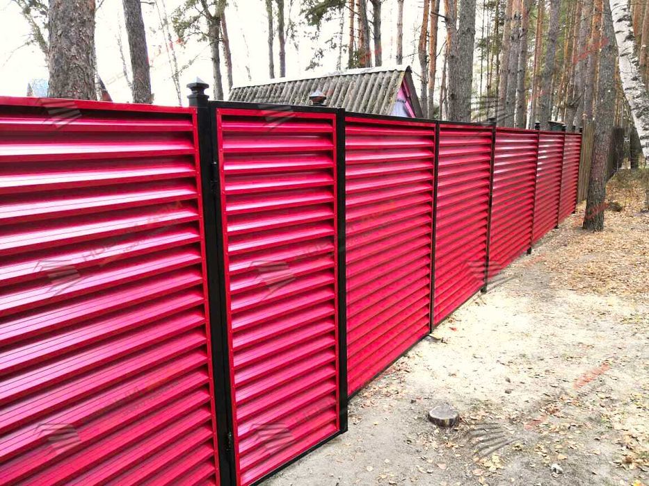 Забор жалюзи горизонтальный