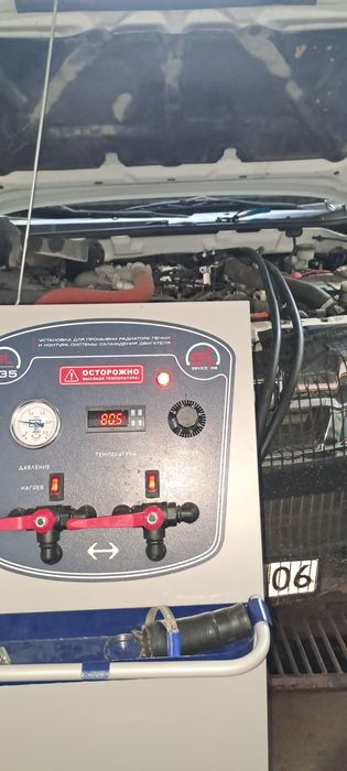 Промывка радиатора печки и контура системы охлаждения автомобиля.