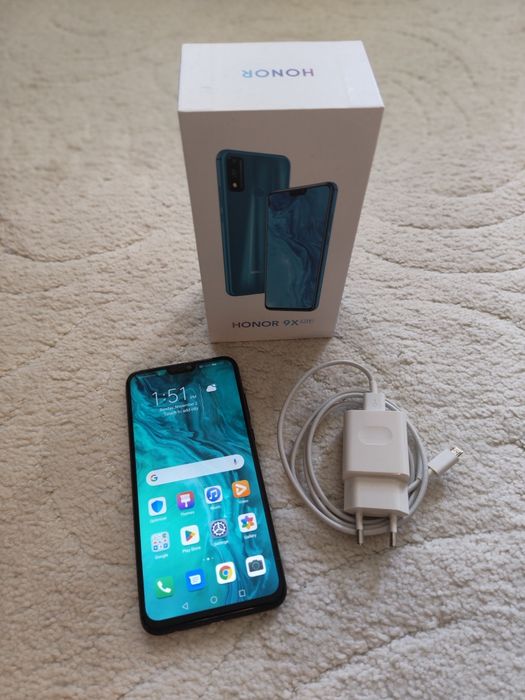 Смартфон Honor 9X Lite, Dual Sim, 4GB RAM, 128GB, Black, Зарядно