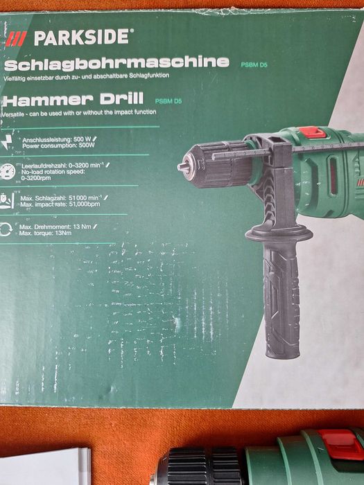 Mașină / bormasina de găurit cu impact Parkside PSBM D5