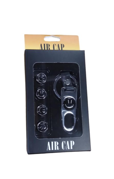 Капачки за вентили на гуми 4бр. с Ключодържател Ключ за стягане Металн