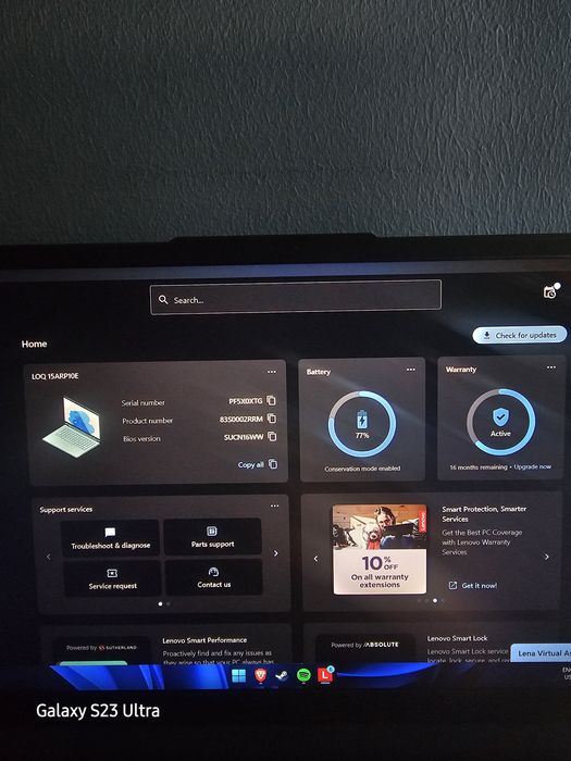 Laptop lenovo RTX 4050 ,16 gb RAM