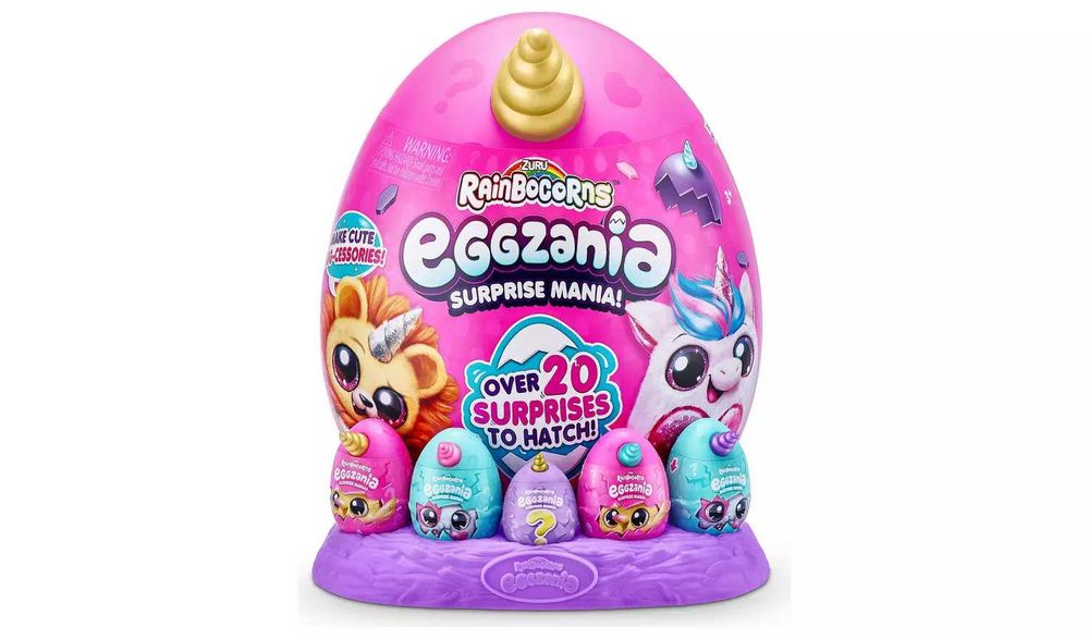 Плюшена играчка Рейнбоукорнс Голямо яйце с 20 изненади Rainbocorns