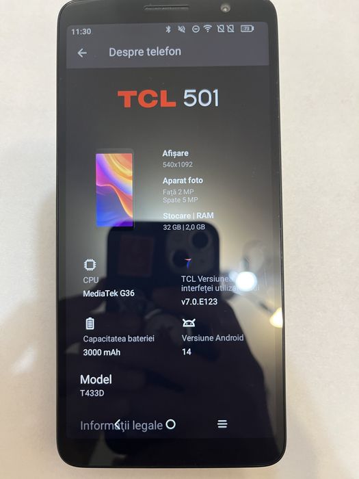 Tcl 501 NOU 32gb