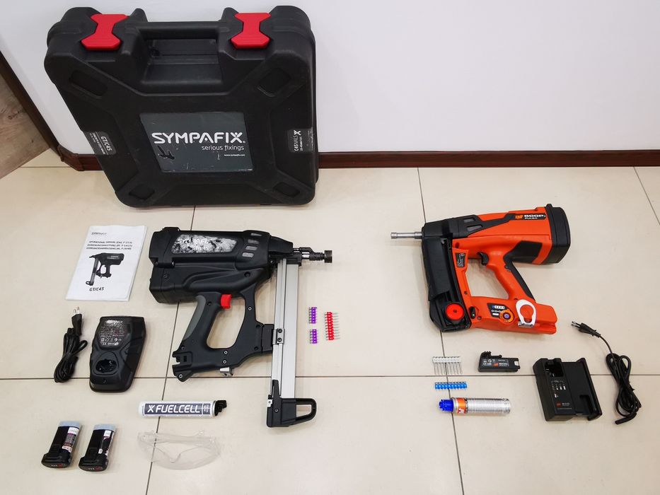 Pistol cuie beton - lemn / Presa setizare