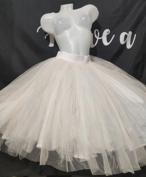 Fustă tulle culoare banan