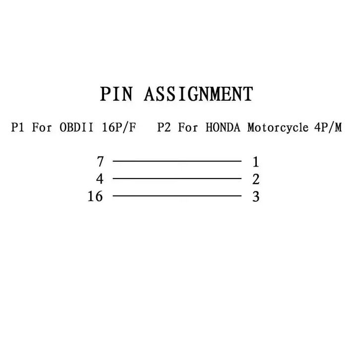 4PIN OBD Кабел за Honda Мотоциклети