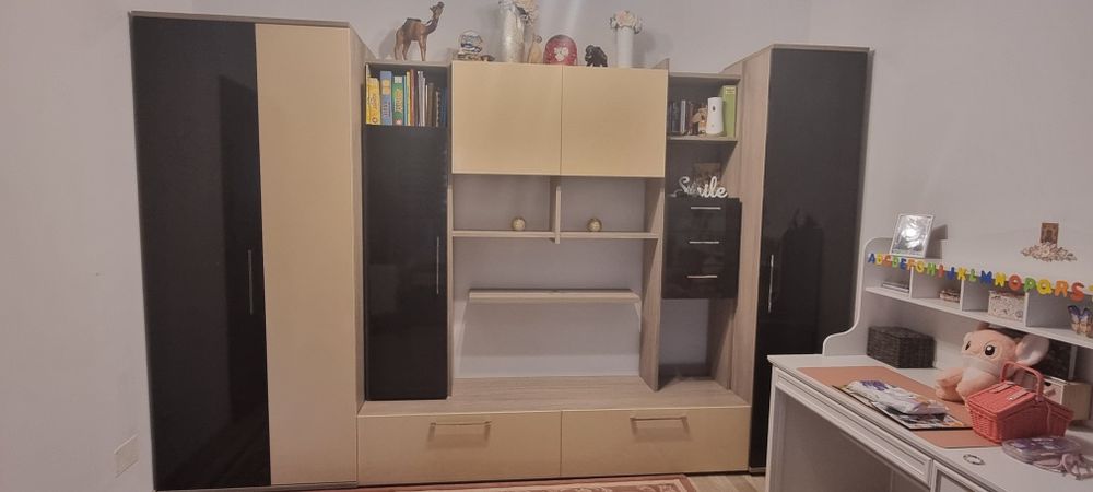 Biblioteca living LEMS bej cu wenge