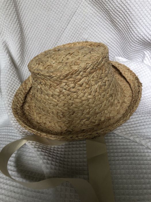 Соломенная шляпка детская