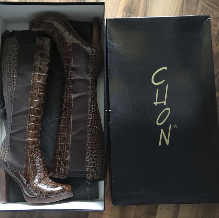 Cizme de piele CHON, marimea 38