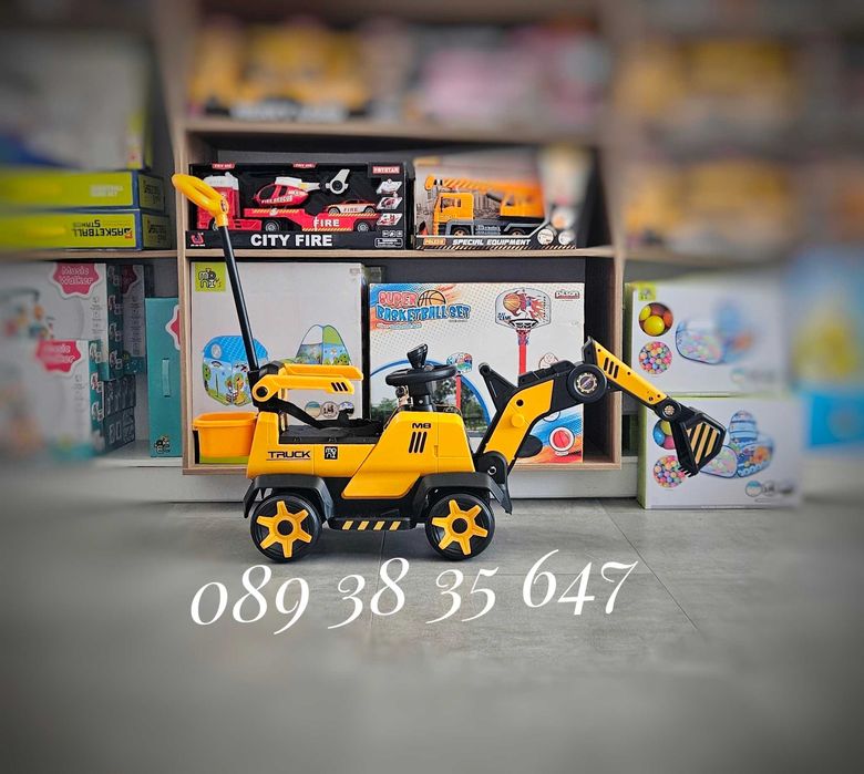 ТОП ЦЕНА!НОВО!Aкумулаторен багер Bumblebee с 6V батерия,USB