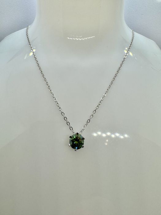 Сребърно колие с мойсанит (Диамант) 1 карат