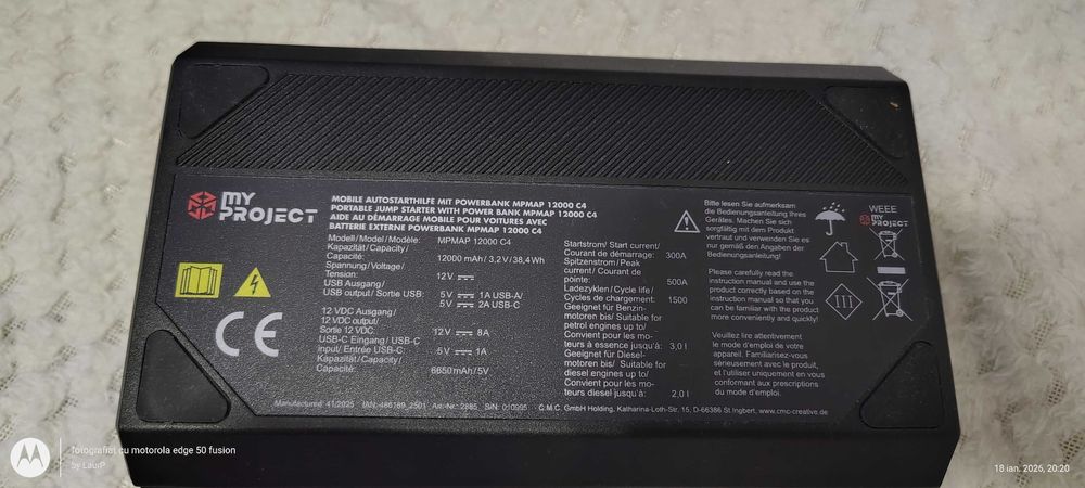 Starter auto cu functie încărcare gadget urî My Project