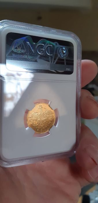 Moneda aur 12.5 lei 1906 gradata NGS AU58