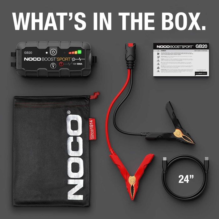 NOCO BOOST Jump Start HD GB20 500A Литиево-йонно Стартово Устройство