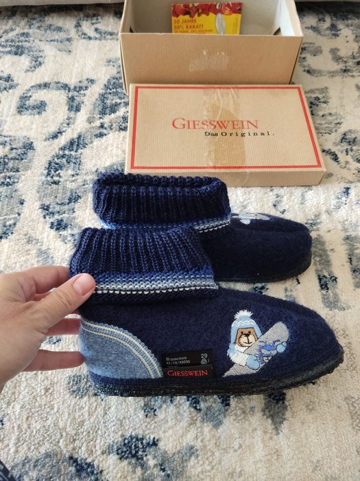 Pantofi lana papuci interior casa Gradinita Giesswein NOI