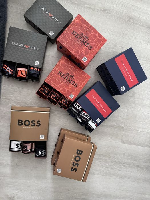 Set 3 perechi de boxeri 95% bumbac