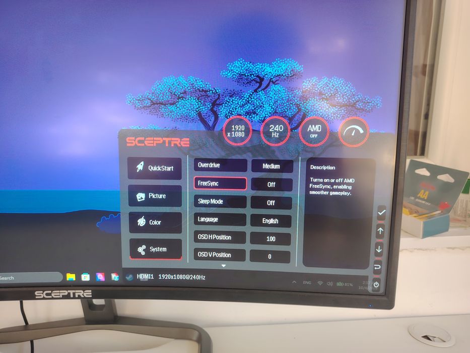 Monitor SCEPTRE k32 240hz