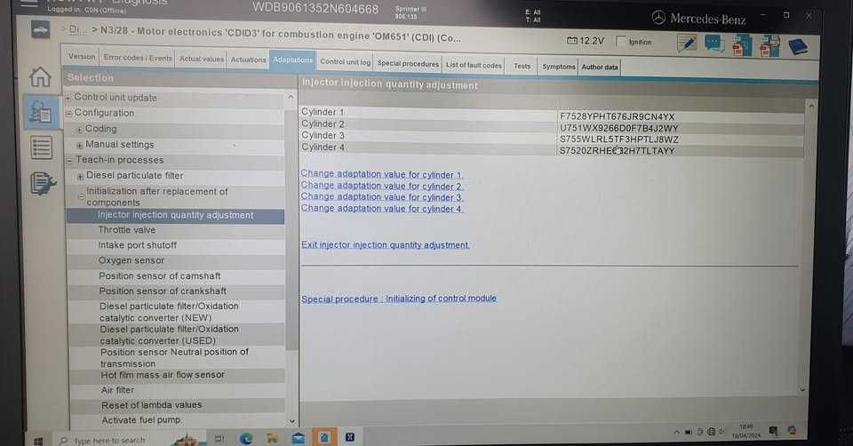 Laptop diagnoza auto Odis vag + ista bmw + xentry mercedes
