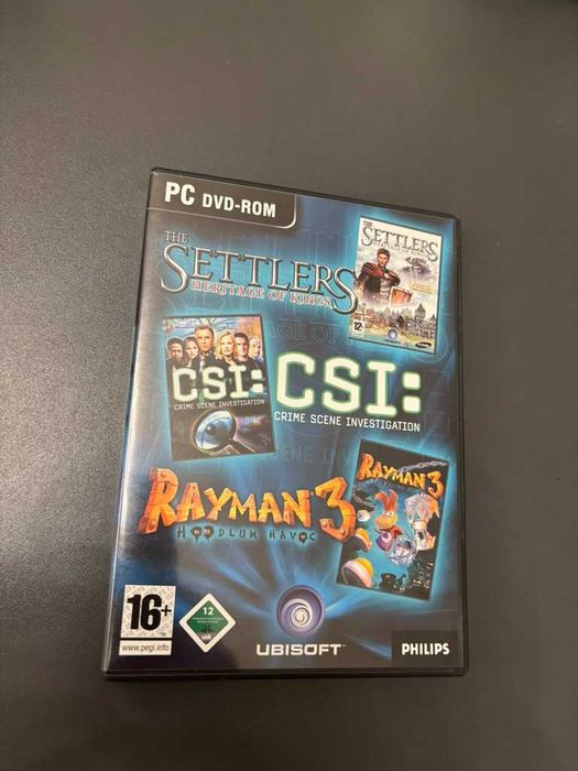 3 игри в 1 за PC / The Settlers / CSI / Rayman 3