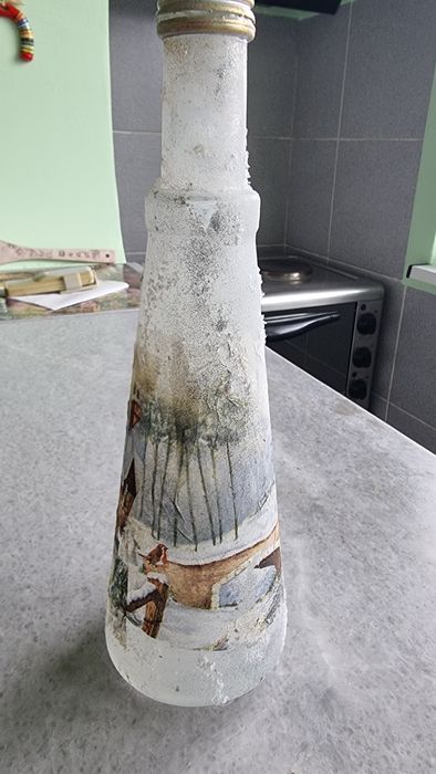 Бутилки с  коледни рисунки-2бр.