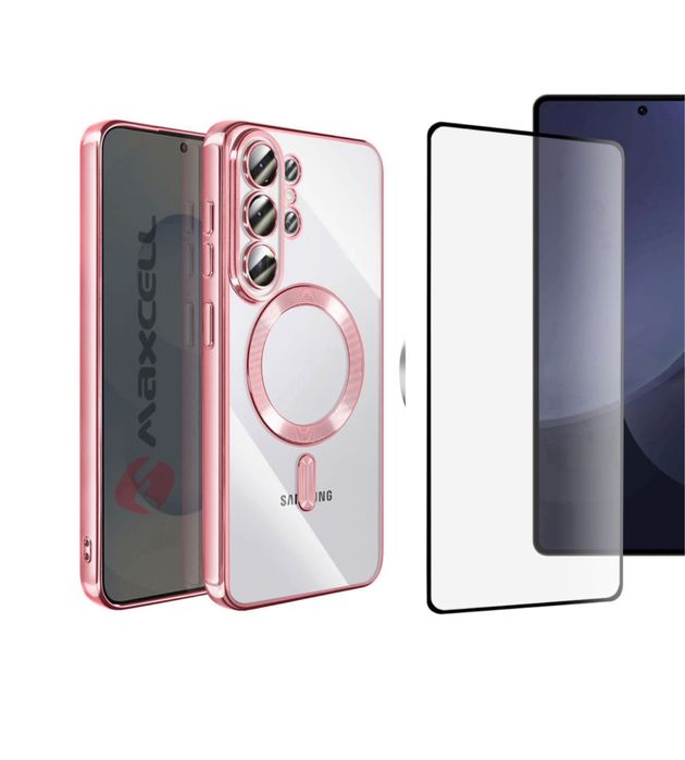 Samsung S25 S26 EDGE PLUS ULTRA Husa Magsafe Color + Folie Sticla