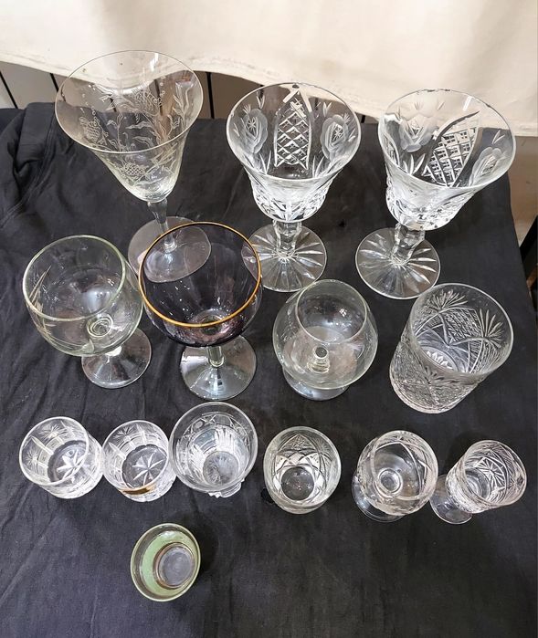 фужеры хрусталь и стеклоо по  5 шт