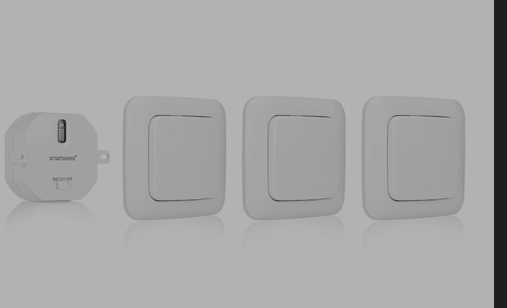 Smartwares Set întrerupătoare de lumină pentru dormitor alb
