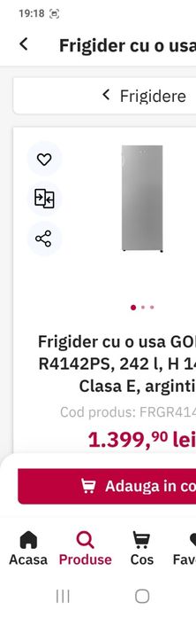 Frigider nou cu o usa argintiu