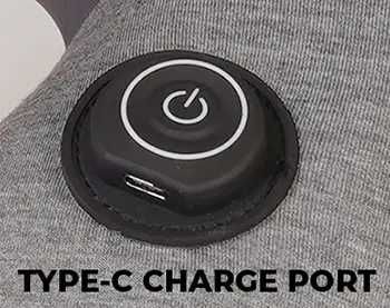 Pernă masaj gât portabilă gonflabilă reîncărcabilă USB ergonomică