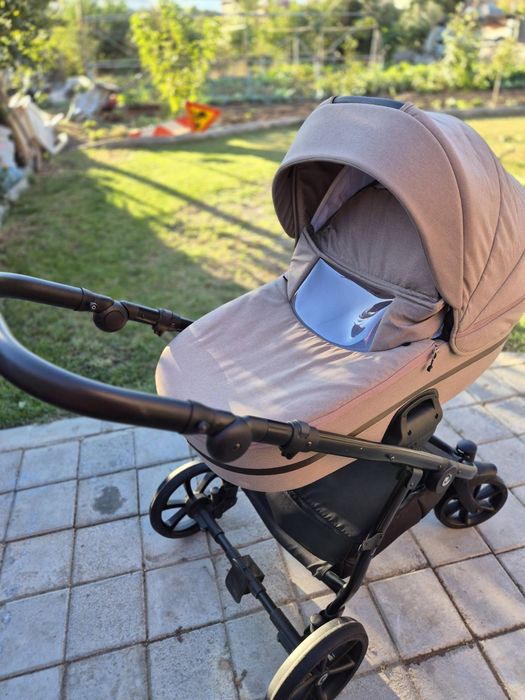 Бебешка количка Tutis Uni 3+, 2в1, цвят nougat