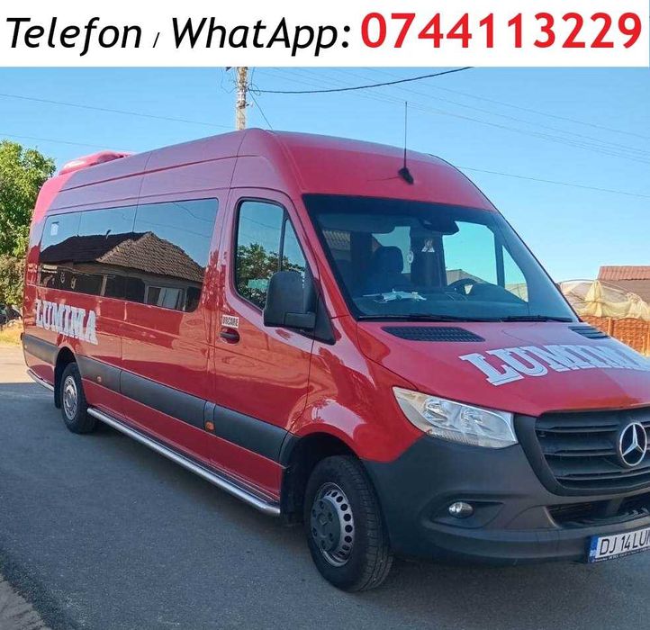 Microbuz Mercedes Benz Sprinter 519 3.0Cdi, an 2020, euro 6, AC fata si spate, 21 locuri, stare perfecta