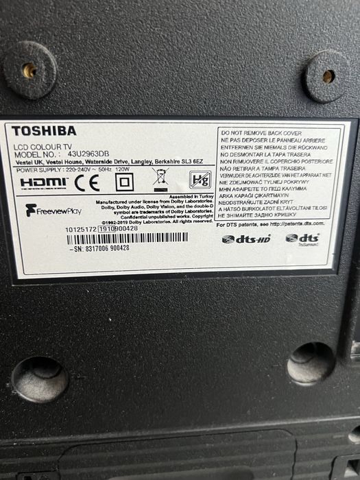 Телевизор Toshiba Smart 4K Ultra 43 инча