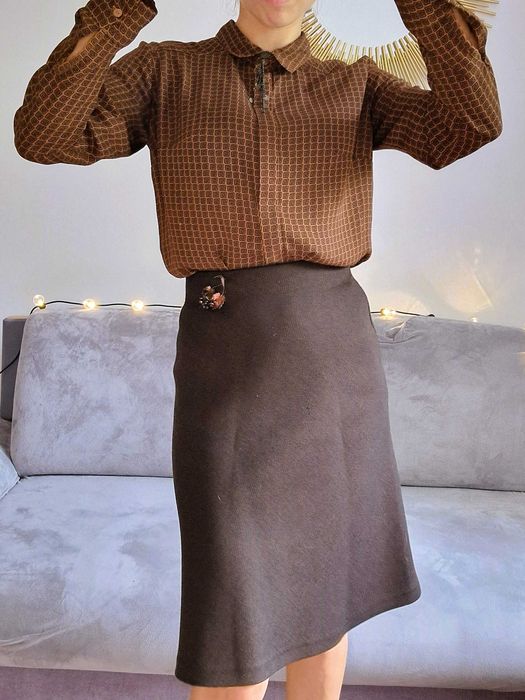 Винтидж шик сет – риза, пола и аксесоари, XS