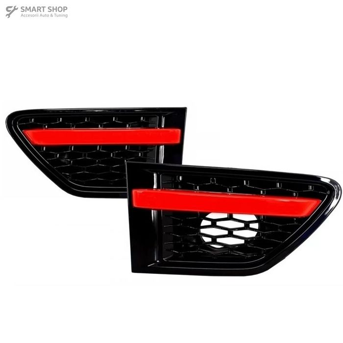 Ansamblu Bara fata si Grile Negru/Rosu Land Range Rover Sport L320 (20
