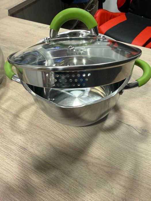 Комплект тенджери Swissgold Alana – 3 броя с капак от неръж. стомана