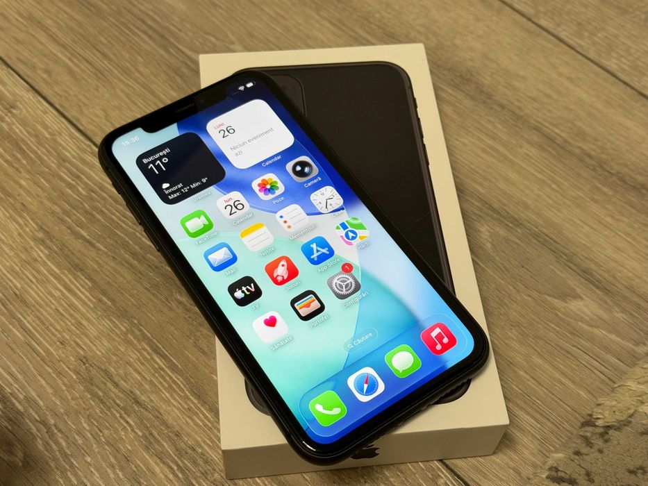iPhone 11, Black, 64Gb, Liber de retea | Cod - G1030